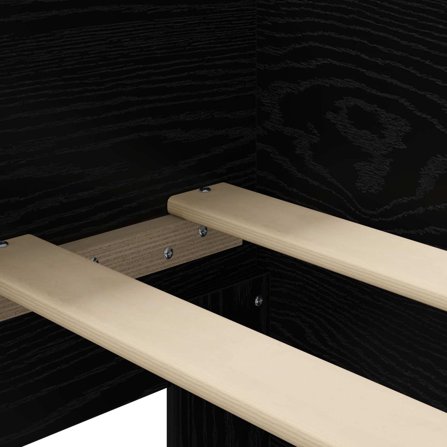 Struttura letto con testata Rovere Nero 80 x 200 cm | homemem39