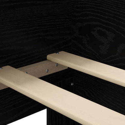 Struttura letto con testata Rovere Nero 80 x 200 cm | homemem39