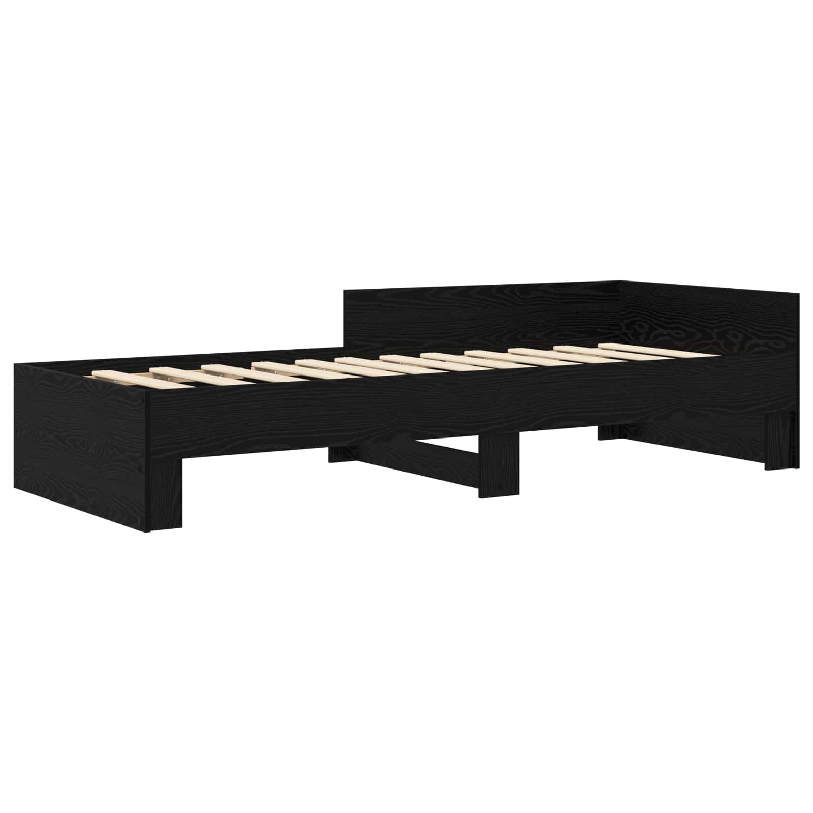 Struttura letto con testata Rovere Nero 80 x 200 cm | homemem39