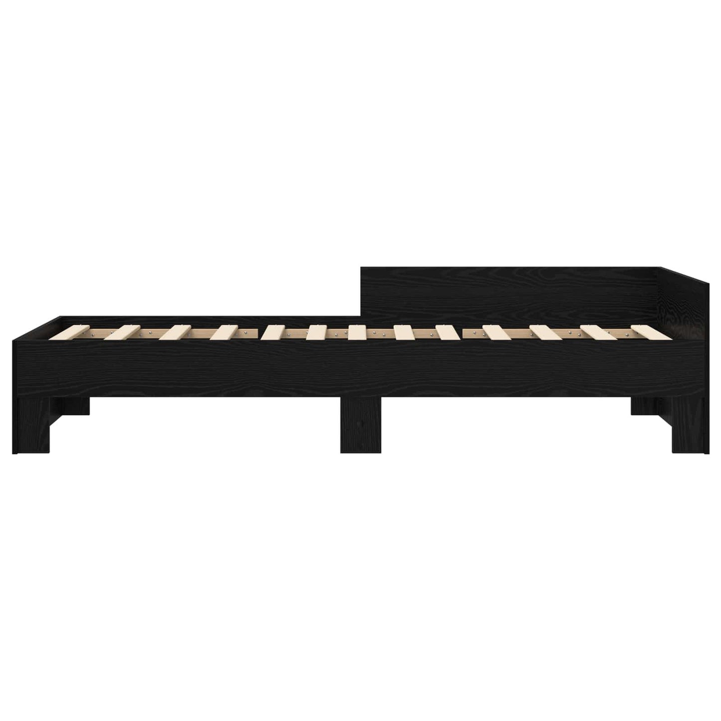 Struttura letto con testata Rovere Nero 80 x 200 cm | homemem39
