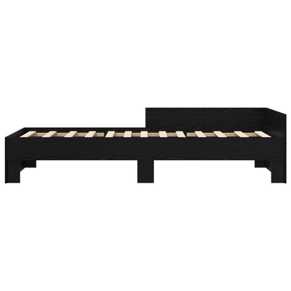 Struttura letto con testata Rovere Nero 80 x 200 cm | homemem39