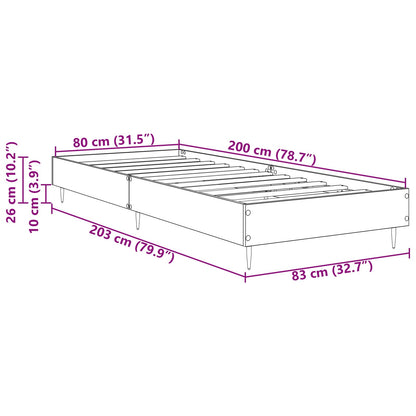 Struttura del letto Rovere Sonoma 80 x 200 cm | homemem39