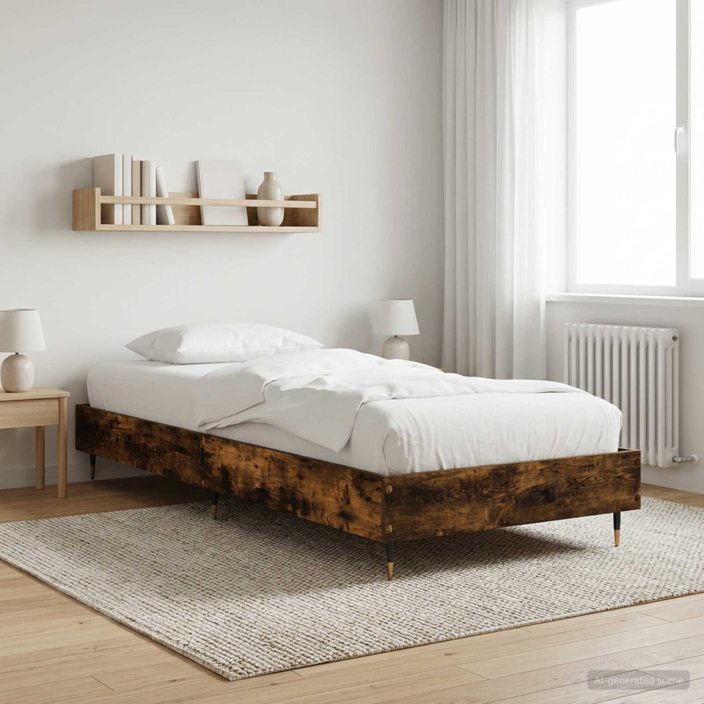 Struttura del letto Rovere Fumo 80 x 200 cm | homemem39