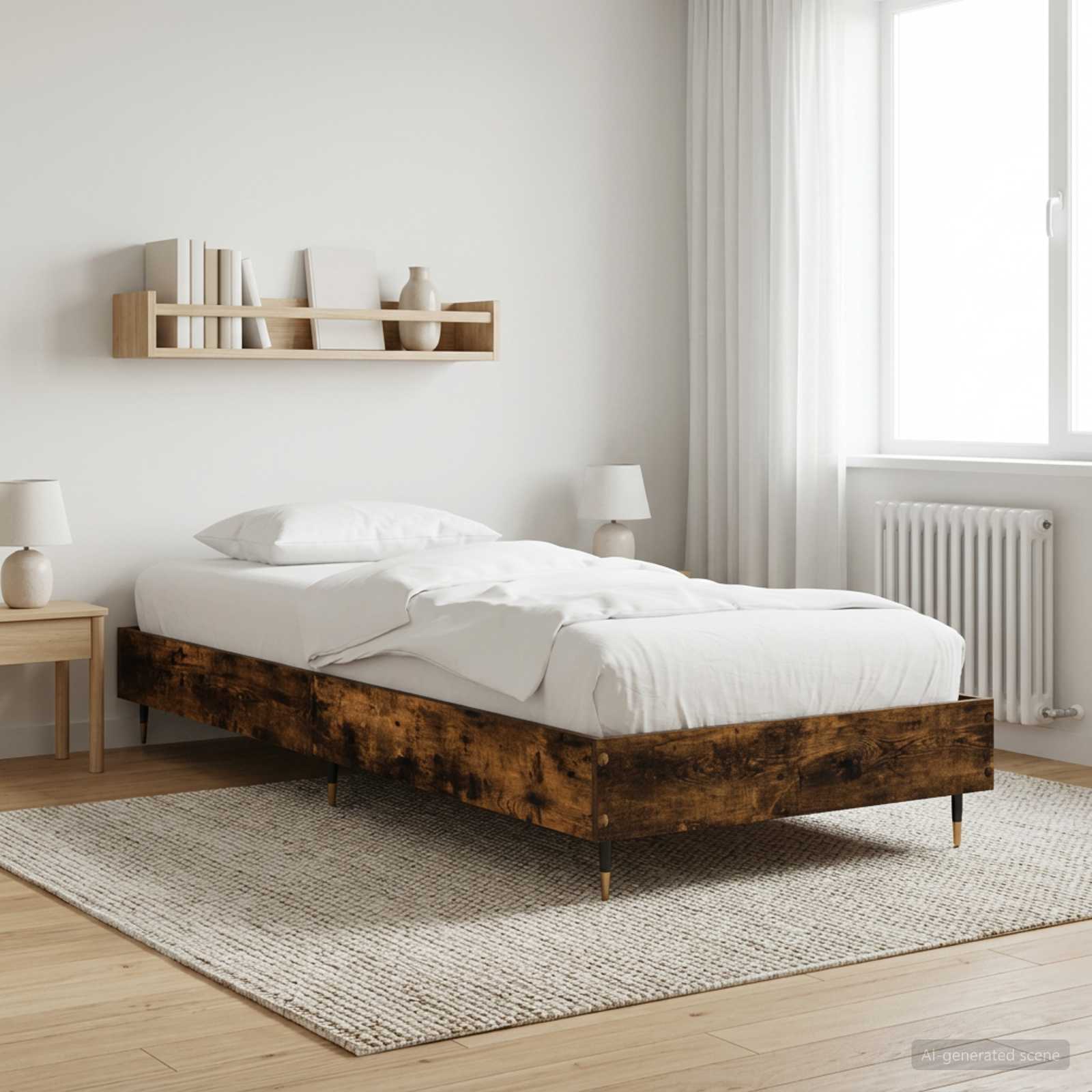 Struttura del letto Rovere Fumo 80 x 200 cm | homemem39