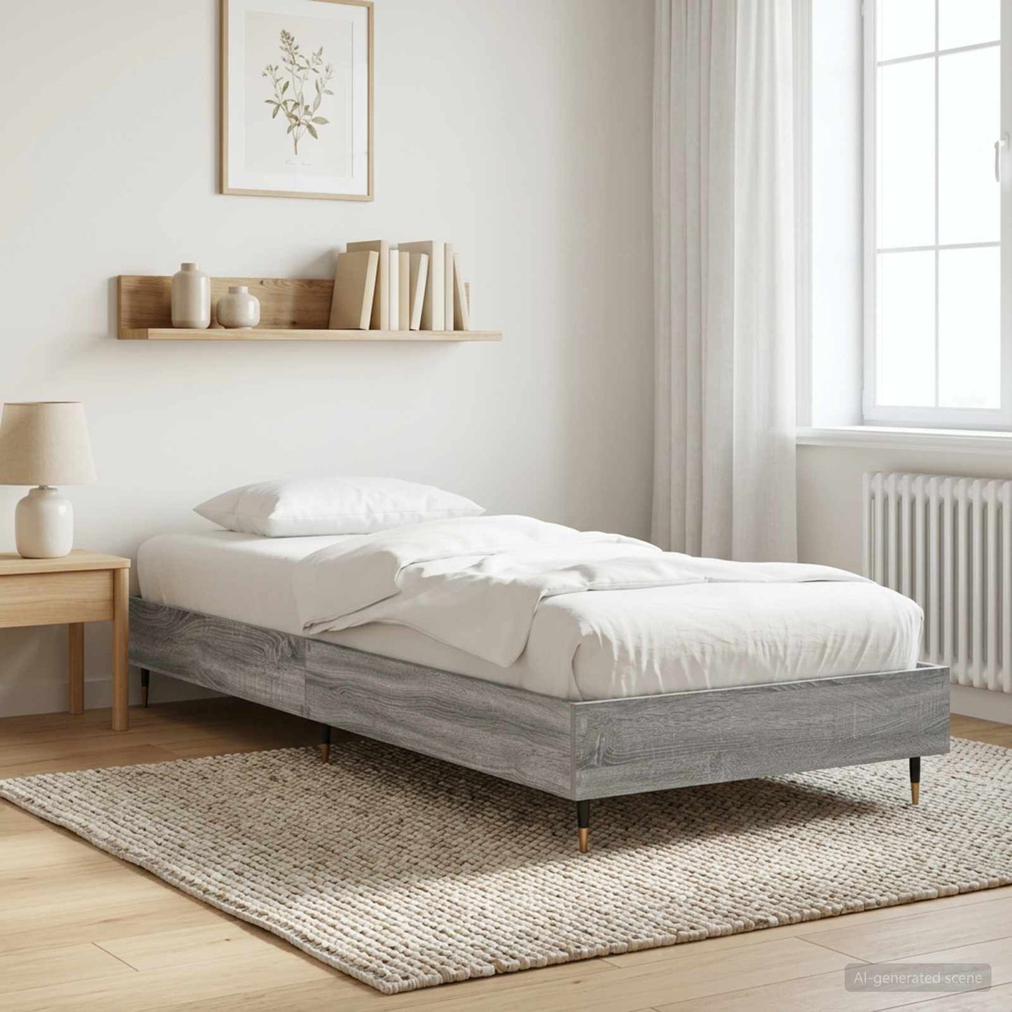 Struttura del letto Sonoma grigio 80 x 200 cm