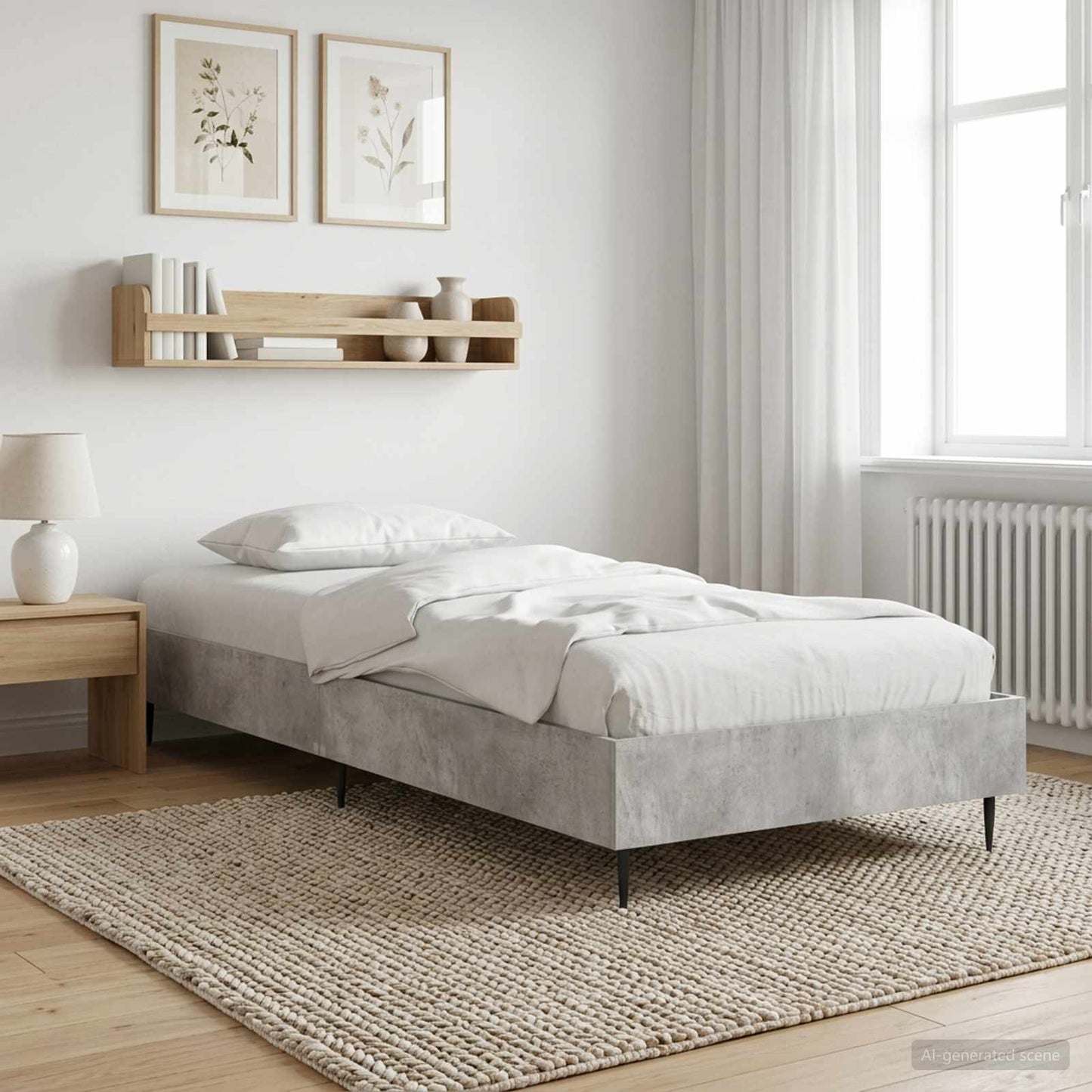 Struttura del letto Grigio Cemento 80 x 200 cm
