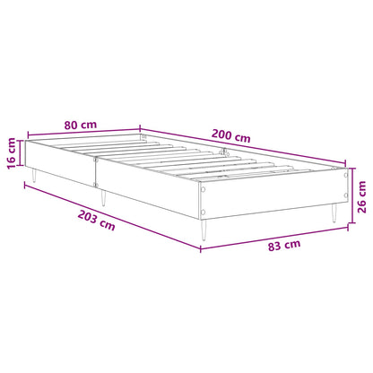 Struttura del letto Rovere Artigianale 80 x 200 cm