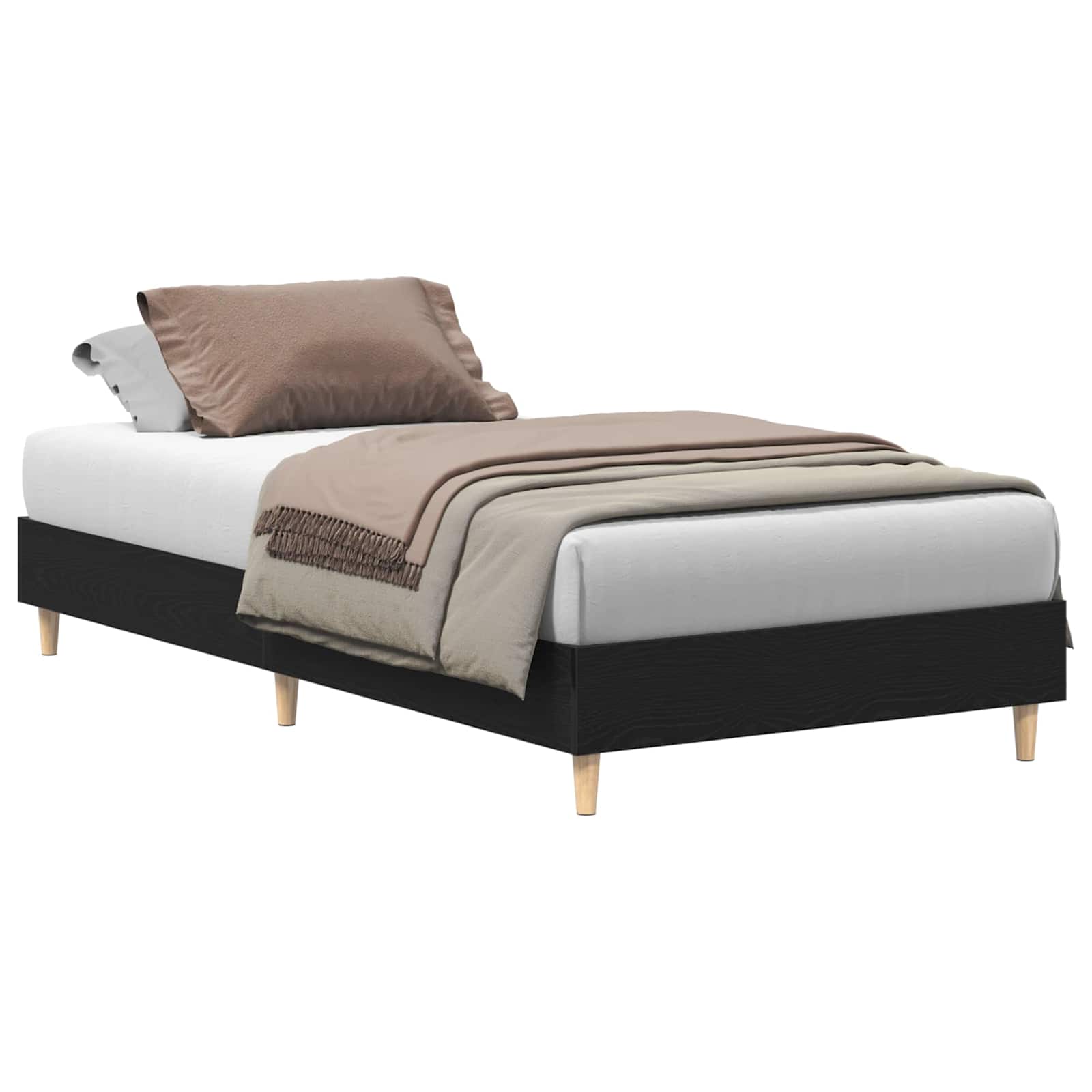Struttura del letto Rovere Nero 80 x 200 cm | homemem39