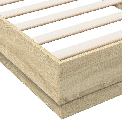 Struttura letto a pavimento Rovere Sonoma 80 x 200 cm | homemem39