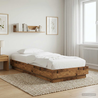 Struttura letto a pavimento Legno antico 80 x 200 cm | homemem39