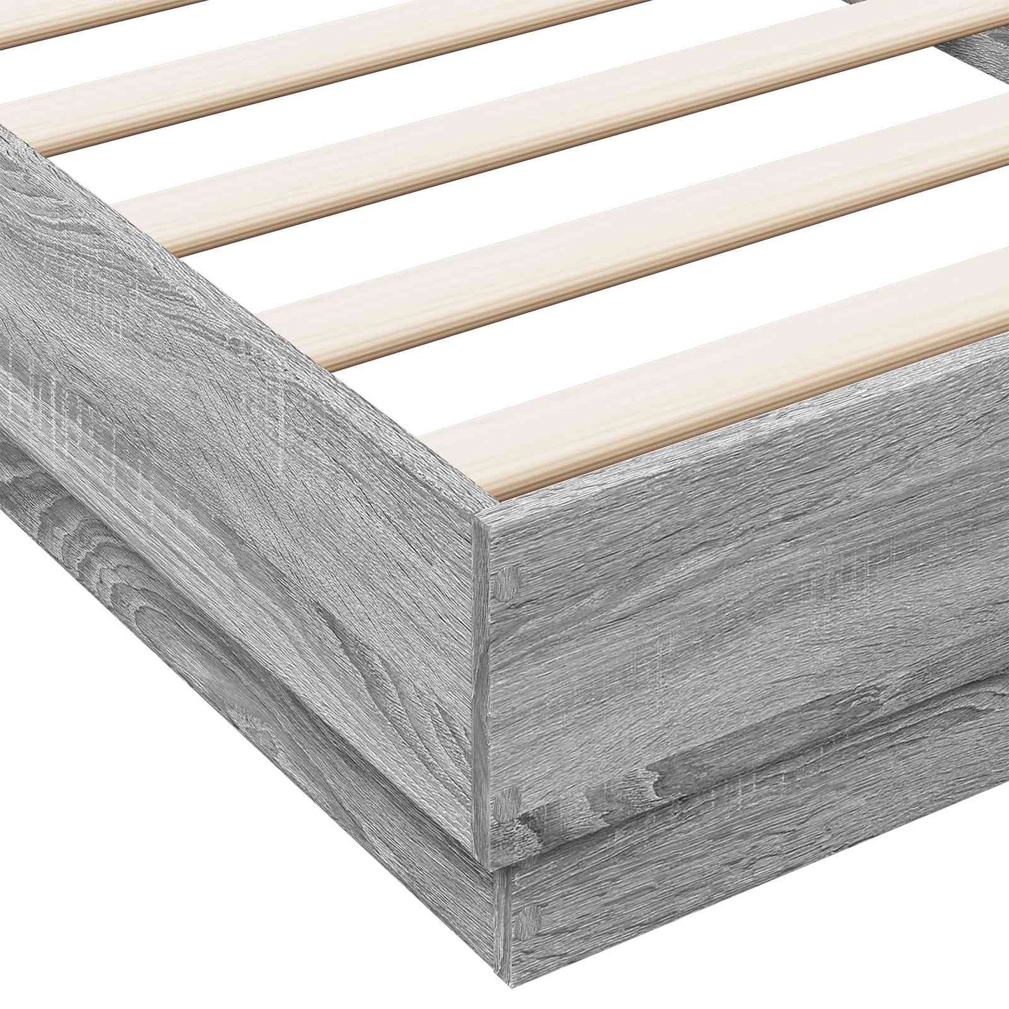 Struttura letto a pavimento Sonoma grigio 80 x 200 cm | homemem39