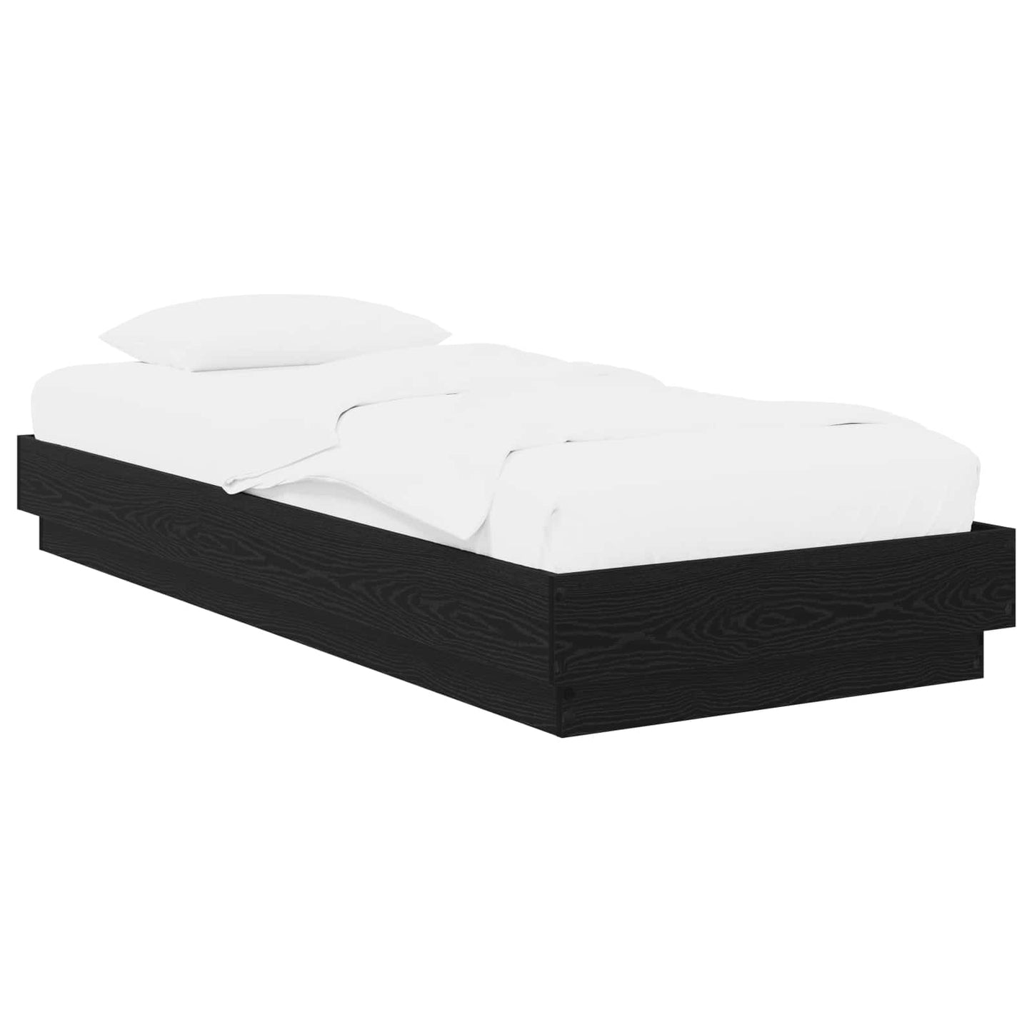 Struttura letto a pavimento Rovere Nero 80 x 200 cm | homemem39