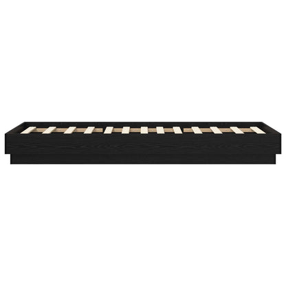 Struttura letto a pavimento Rovere Nero 80 x 200 cm | homemem39