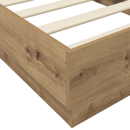 Struttura letto a pavimento Rovere Artigianale 80 x 200 cm | homemem39
