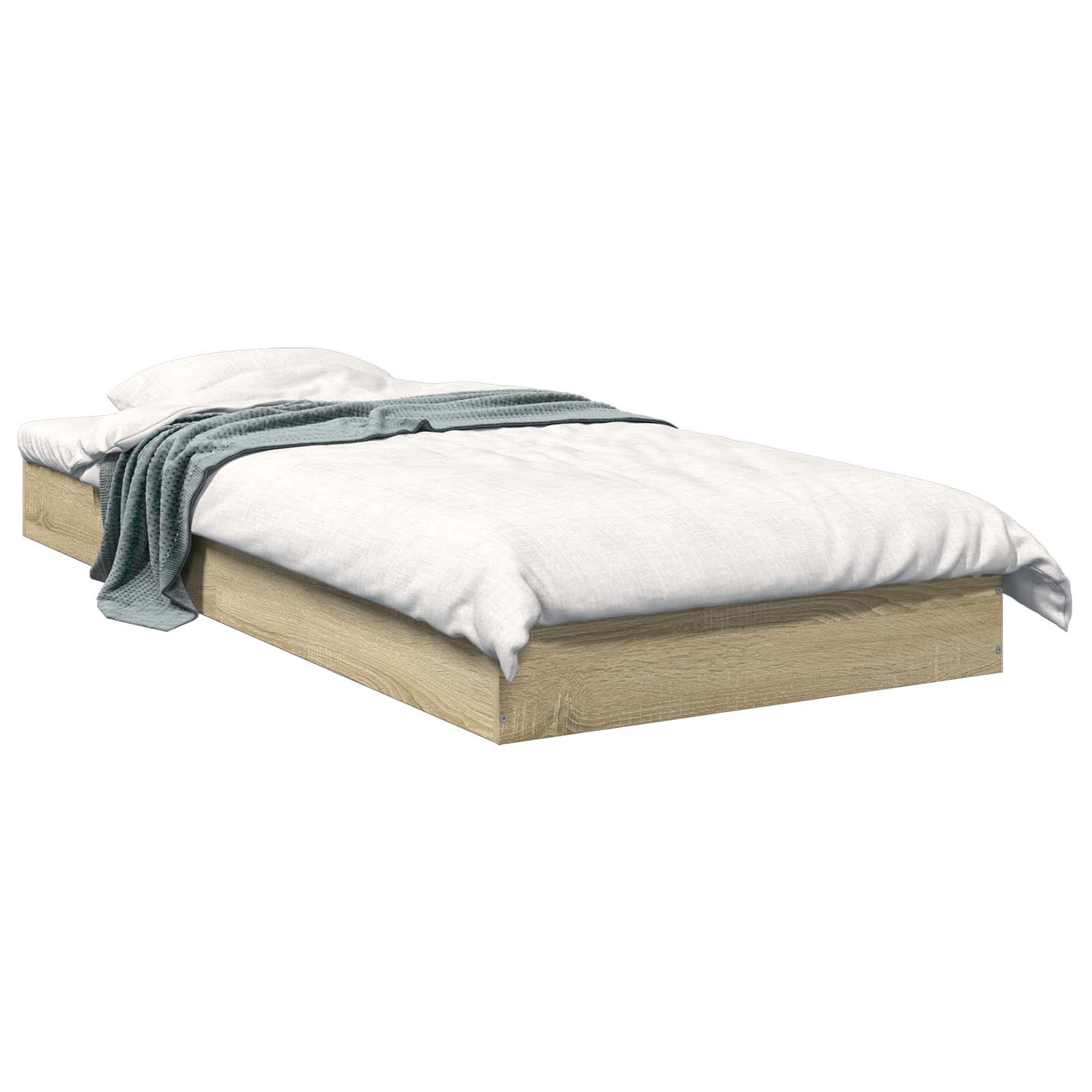 Struttura letto a pavimento Rovere Sonoma 80 x 200 cm | homemem39