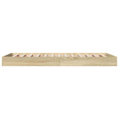 Struttura letto a pavimento Rovere Sonoma 80 x 200 cm | homemem39