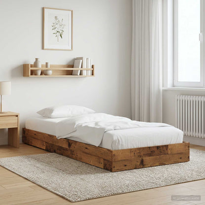 Struttura letto a pavimento Legno antico 80 x 200 cm