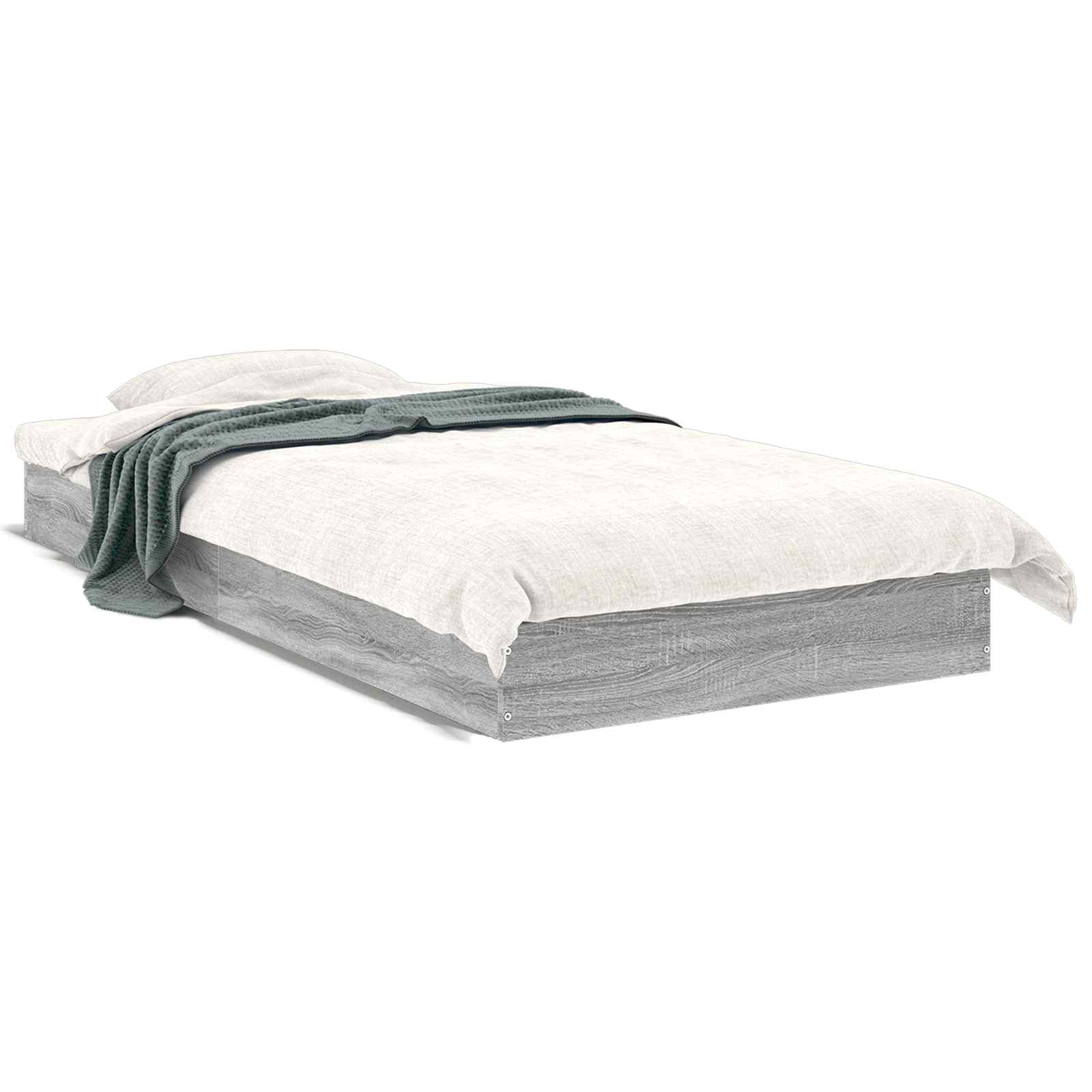 Struttura letto a pavimento Sonoma grigio 80 x 200 cm | homemem39