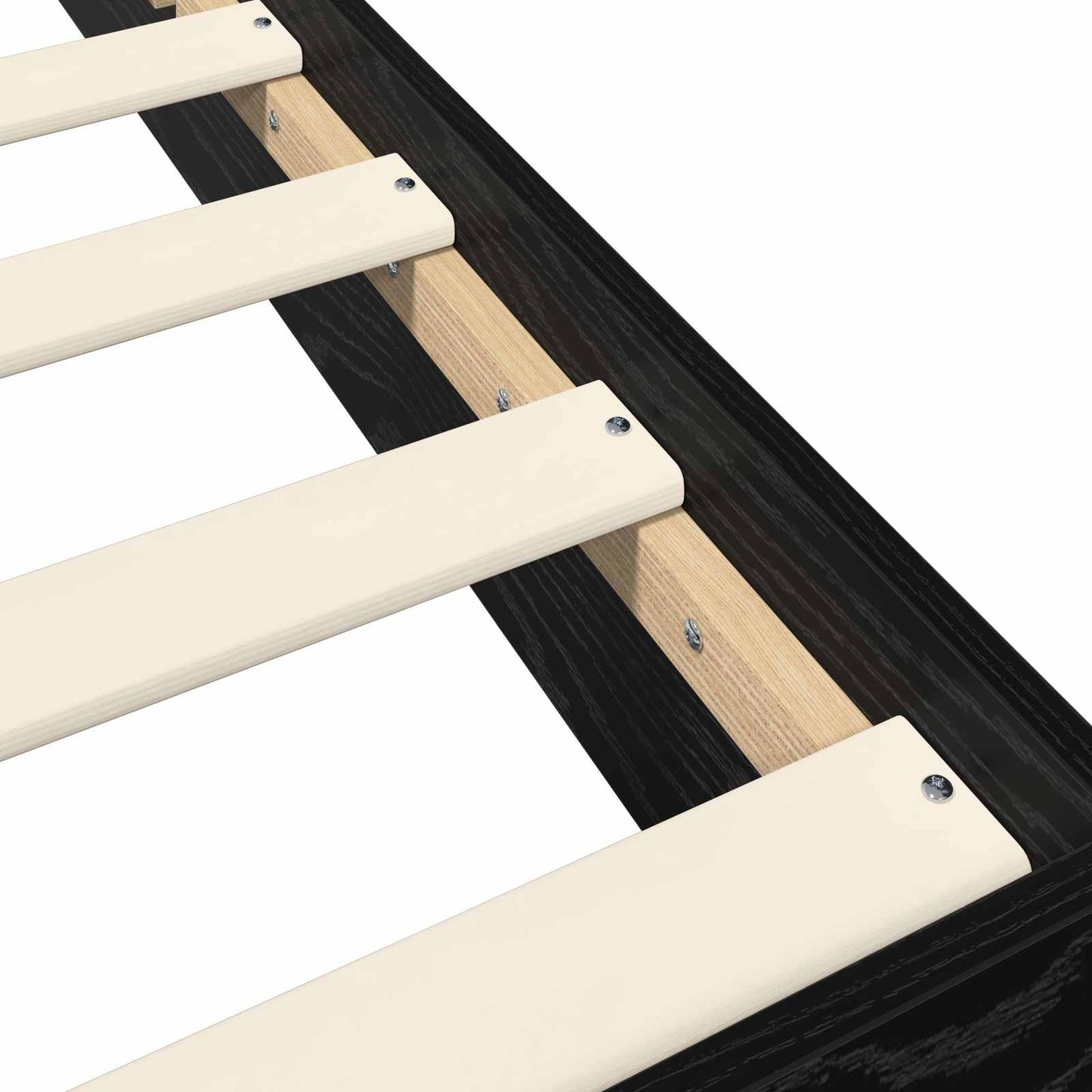 Struttura letto a pavimento Rovere Nero 80 x 200 cm | homemem39
