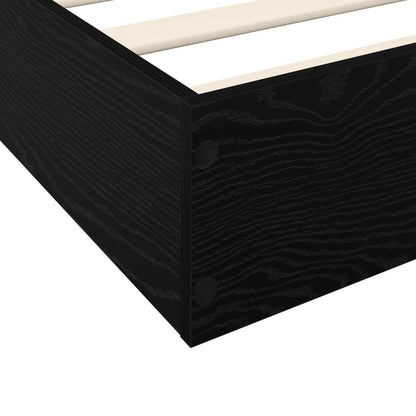 Struttura letto a pavimento Rovere Nero 80 x 200 cm | homemem39