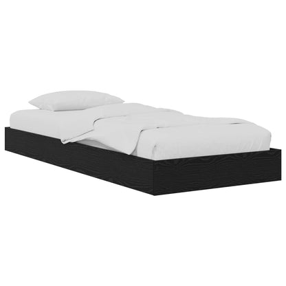 Struttura letto a pavimento Rovere Nero 80 x 200 cm | homemem39