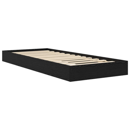 Struttura letto a pavimento Rovere Nero 80 x 200 cm | homemem39