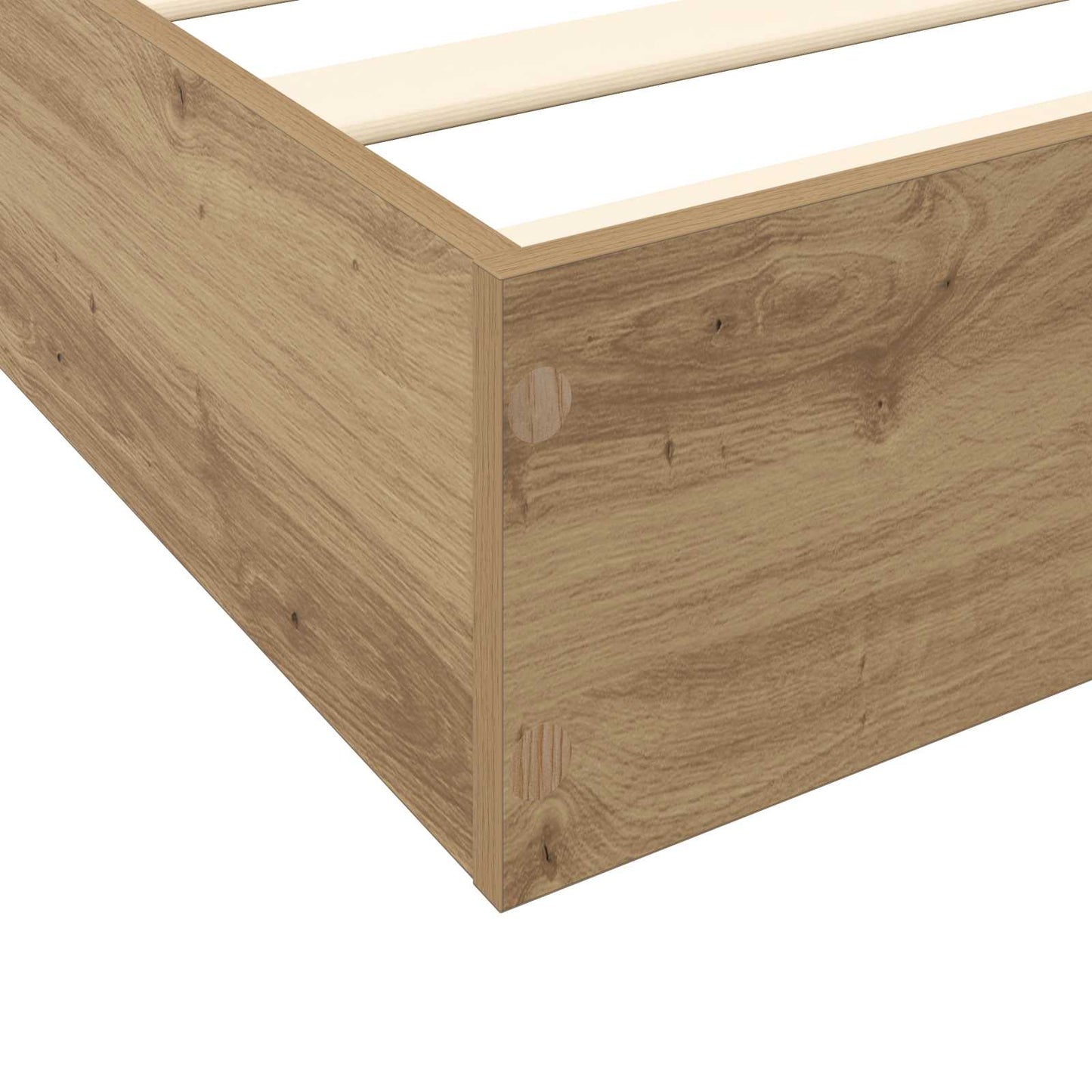 Struttura letto a pavimento Rovere Artigianale 80 x 200 cm | homemem39