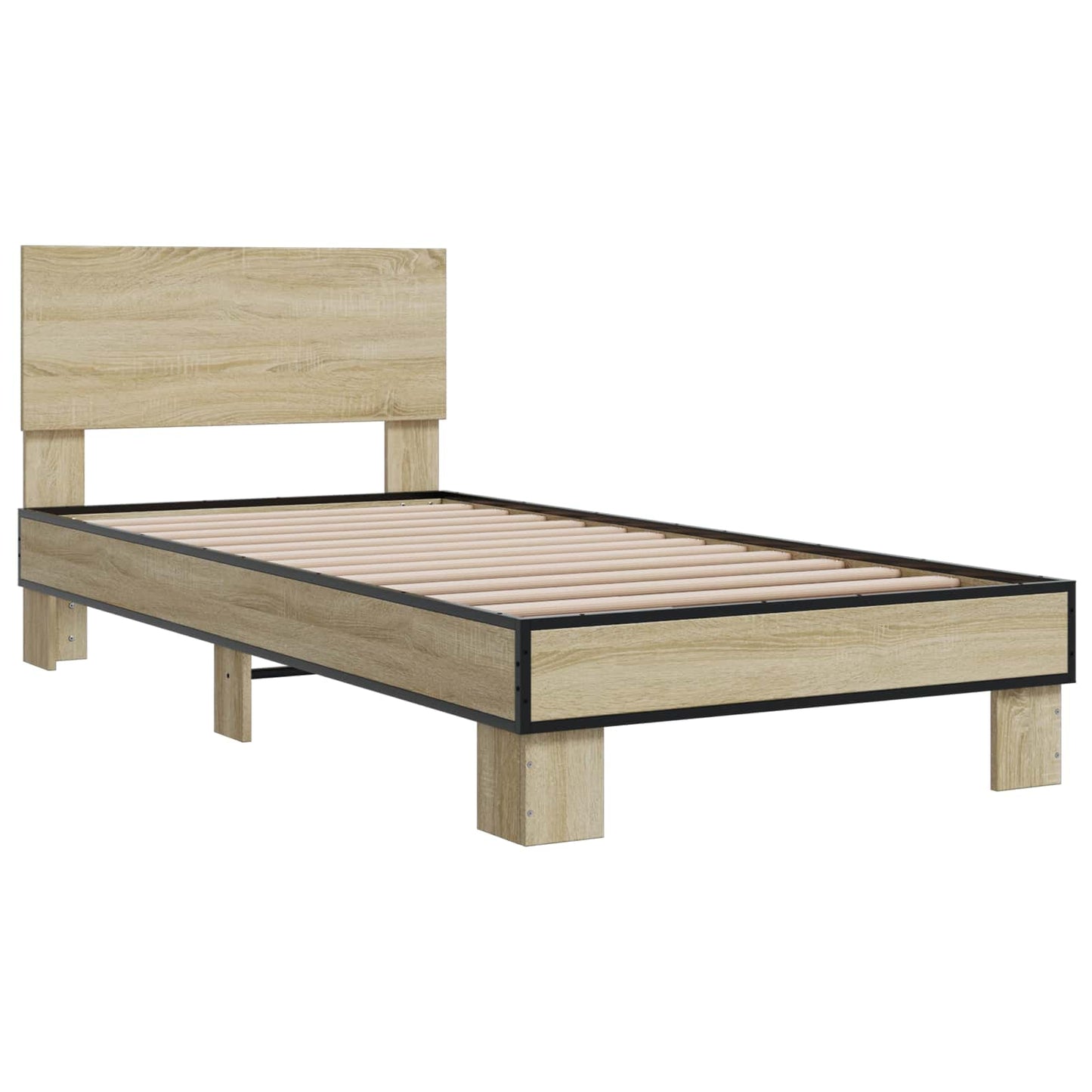 Struttura letto con testata Rovere Sonoma 80 x 200 cm | homemem39
