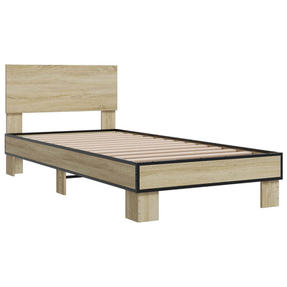 Struttura letto con testata Rovere Sonoma 80 x 200 cm | homemem39