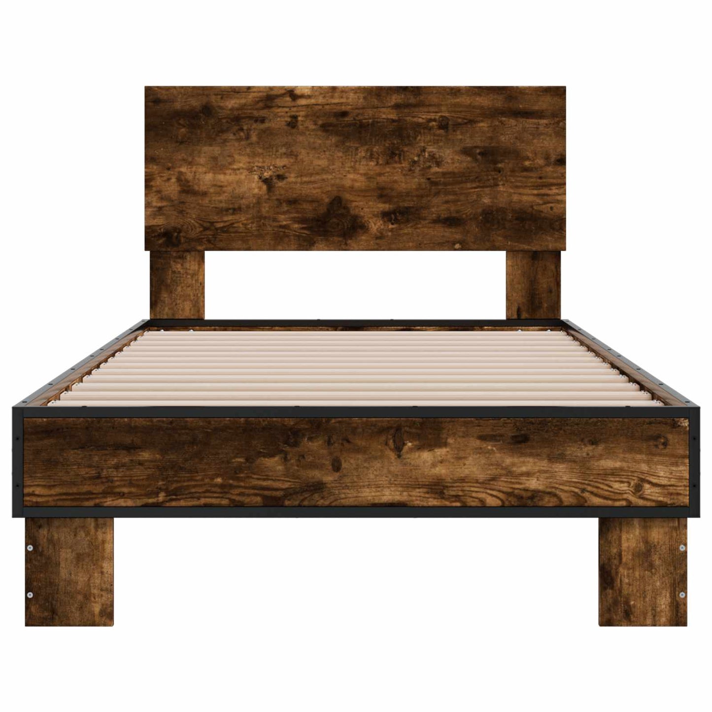 Struttura letto con testata Rovere Fumo 80 x 200 cm | homemem39