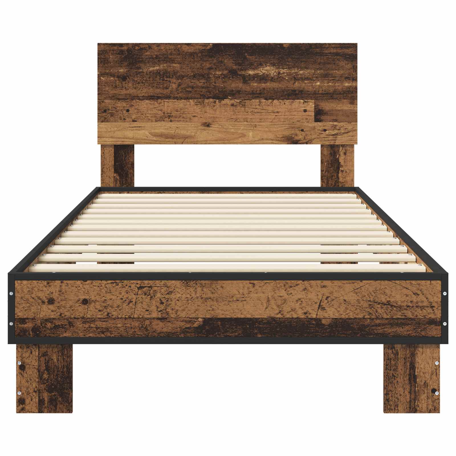 Struttura letto con testata Legno antico 80 x 200 cm | homemem39