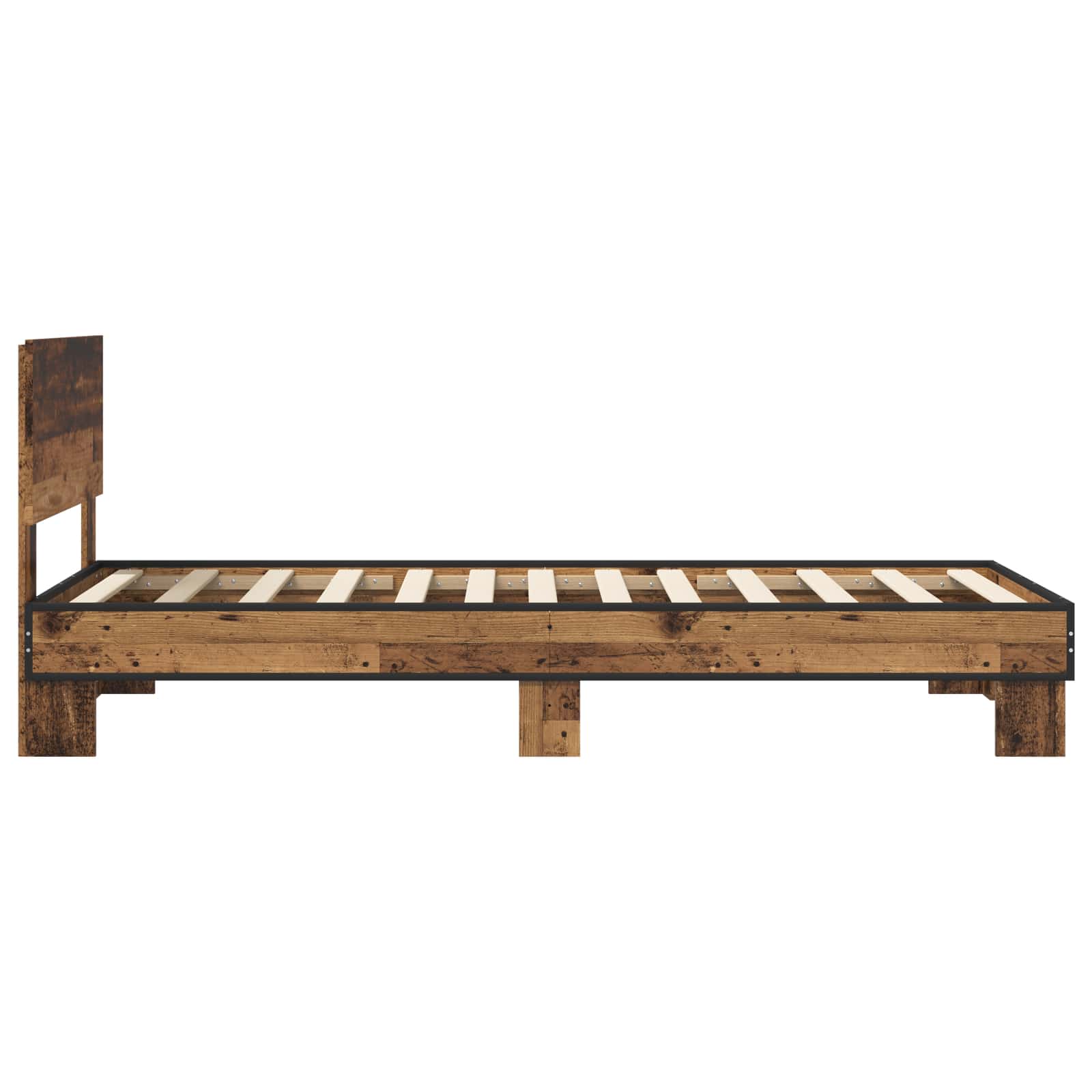Struttura letto con testata Legno antico 80 x 200 cm | homemem39