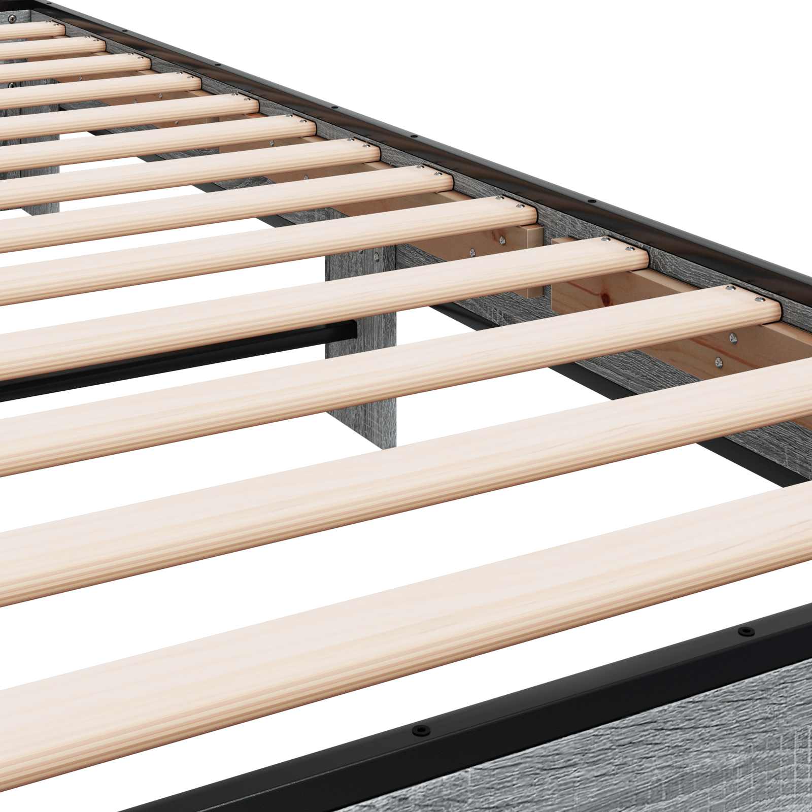 Struttura letto con testata Sonoma grigio 80 x 200 cm | homemem39