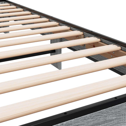 Struttura letto con testata Sonoma grigio 80 x 200 cm | homemem39