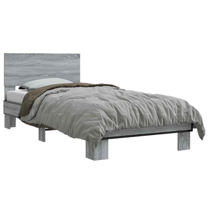 Struttura letto con testata Sonoma grigio 80 x 200 cm | homemem39