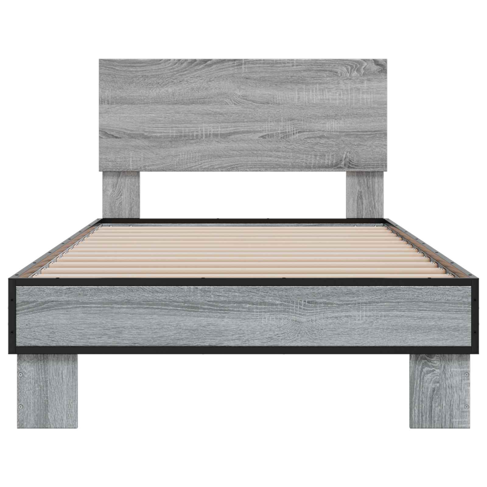 Struttura letto con testata Sonoma grigio 80 x 200 cm | homemem39