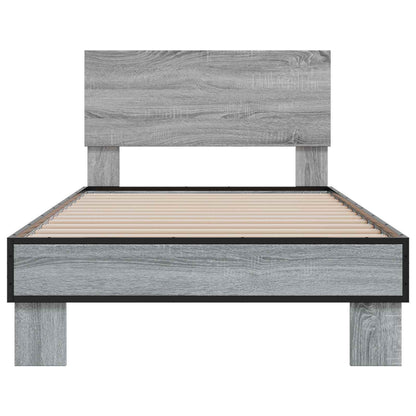 Struttura letto con testata Sonoma grigio 80 x 200 cm | homemem39