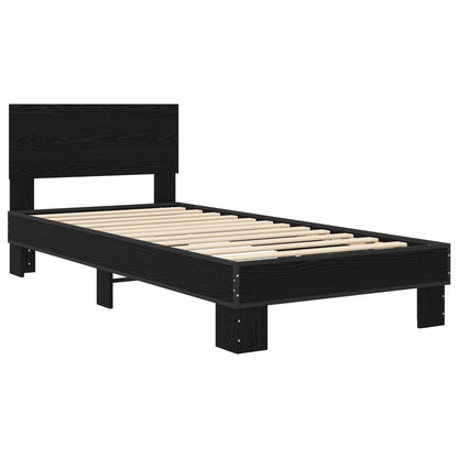 Struttura letto con testata Rovere Nero 80 x 200 cm | homemem39