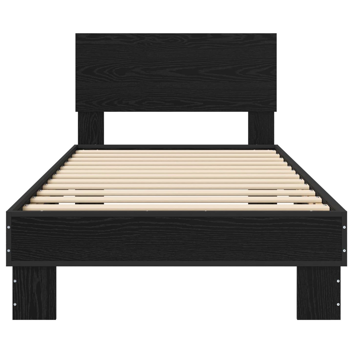 Struttura letto con testata Rovere Nero 80 x 200 cm | homemem39