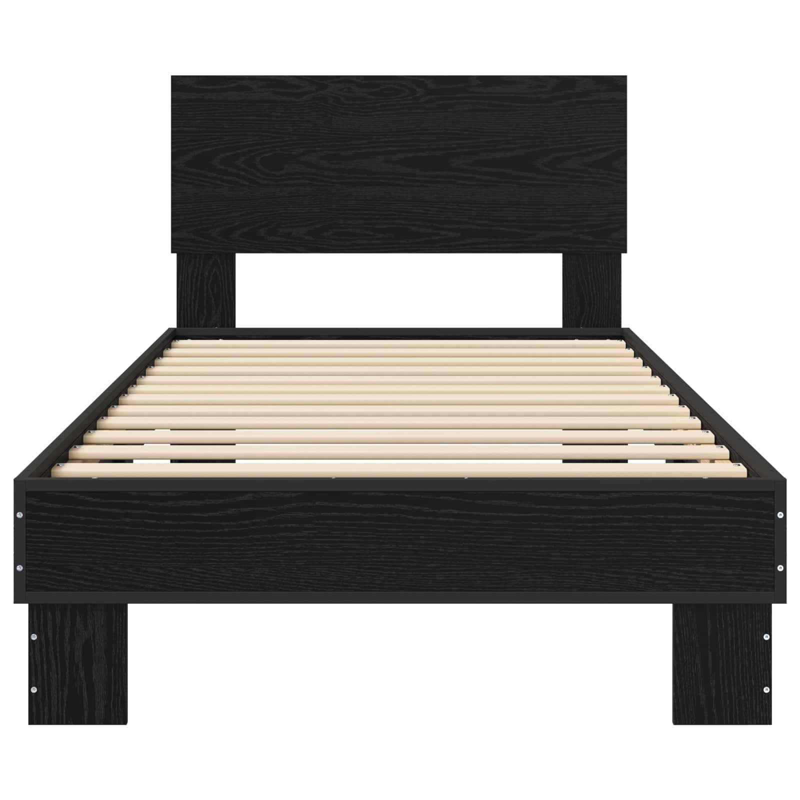 Struttura letto con testata Rovere Nero 80 x 200 cm | homemem39