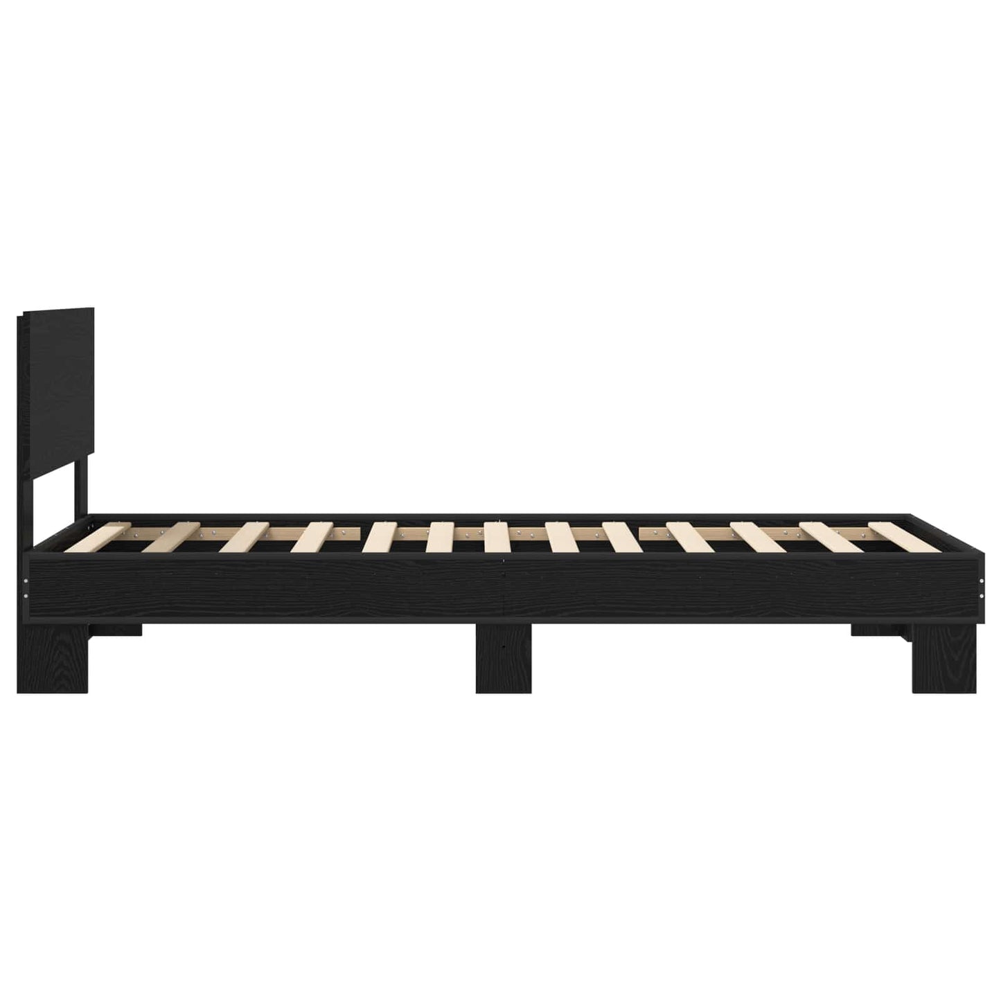 Struttura letto con testata Rovere Nero 80 x 200 cm | homemem39