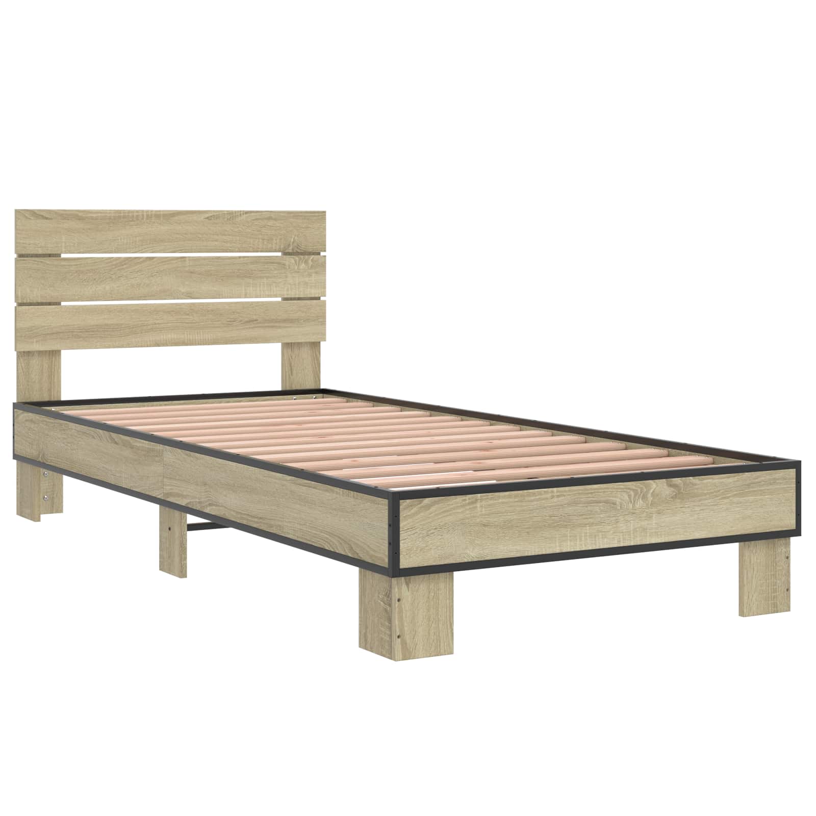 Struttura letto con testata Rovere Sonoma 80 x 200 cm | homemem39
