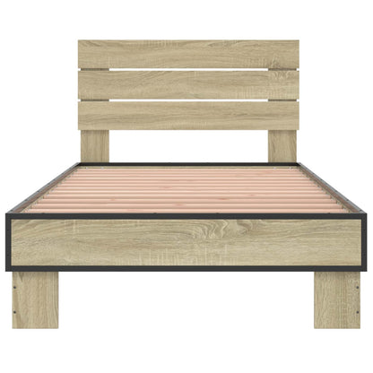 Struttura letto con testata Rovere Sonoma 80 x 200 cm | homemem39