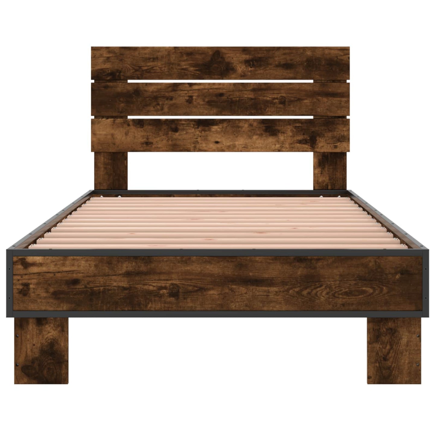 Struttura letto con testata Rovere Fumo 80 x 200 cm | homemem39