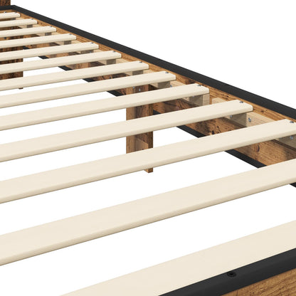 Struttura letto con testata Legno antico 80 x 200 cm | homemem39