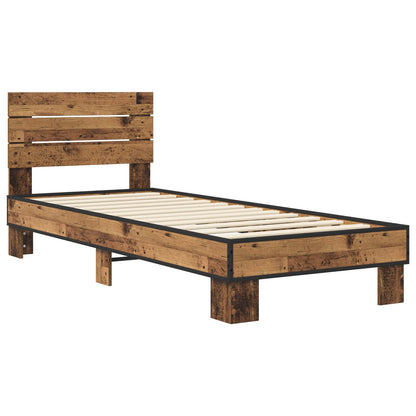 Struttura letto con testata Legno antico 80 x 200 cm | homemem39