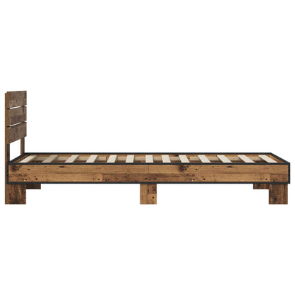 Struttura letto con testata Legno antico 80 x 200 cm | homemem39