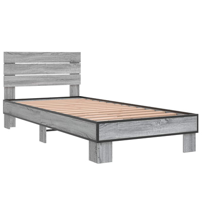 Struttura letto con testata Sonoma grigio 80 x 200 cm | homemem39
