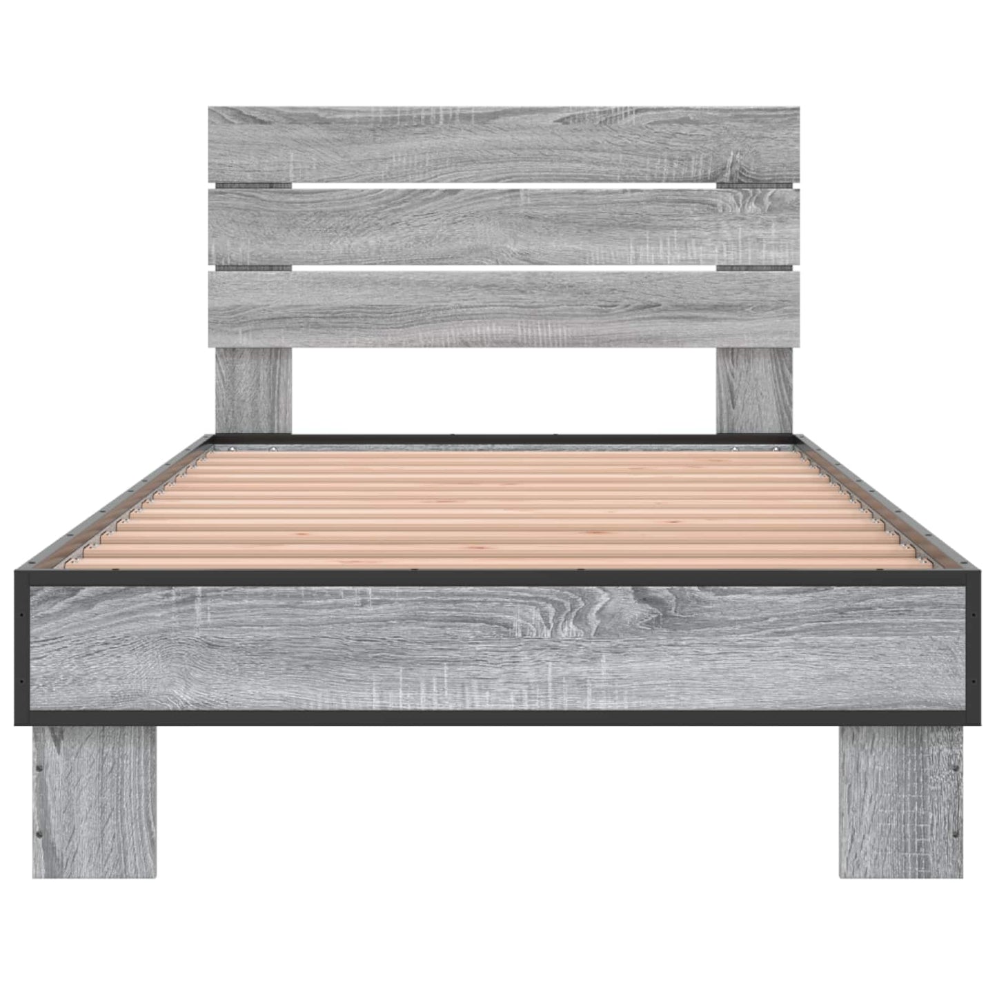 Struttura letto con testata Sonoma grigio 80 x 200 cm | homemem39