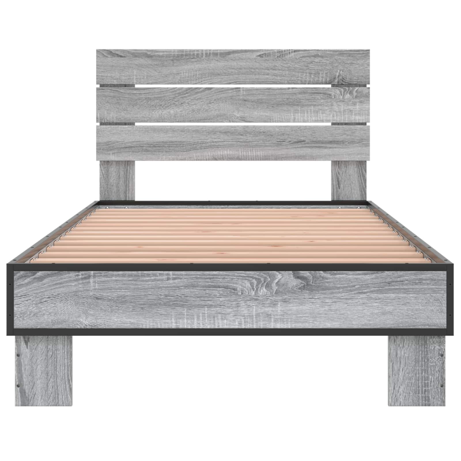 Struttura letto con testata Sonoma grigio 80 x 200 cm | homemem39